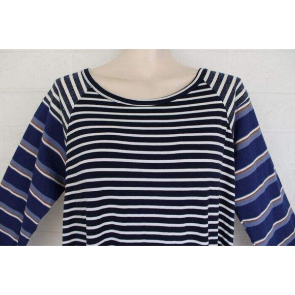 NWT Umgee Large Colorful Striped Cotton Blend Knit Long Sleeve Dress - Picture 4 of 4